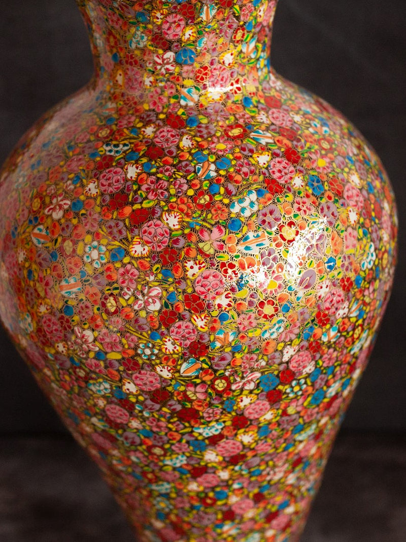 Floral Paper Mache Vase by Riyaz