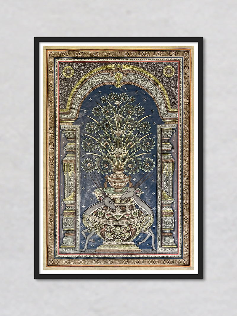 Flower Vase: Pattachitra painting by Gitanjali Das