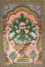 Flower Vase: Pattachitra painting by Gitanjali Das