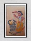 Forgiveness Kalighat Painting by Uttam Chitrakar