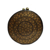 GOLD CHINAR, ROUND PAPER MACHE CLUTCH-Paper Mache Clutch