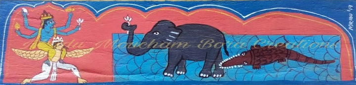 Gajendra Moksha: ASSAMESE MANUSCRIPT PAINTING BY MRIDU MOUCHAM BORA Thumbnail
