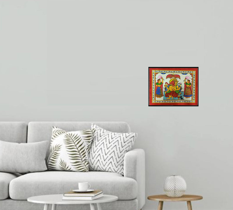 Ganesh With Ridhi Sidhi Phad Painting Online 