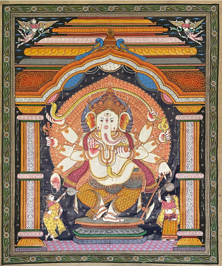 Ganesha - Pattachitra Painting by Gitanjali Das for Home Decor Thumbnail