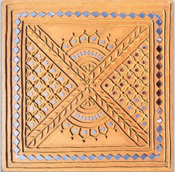 Geometrical Enchantment: Lippan Kaam Artwork by Nalemitha For Home Decor, Gifting Thumbnail