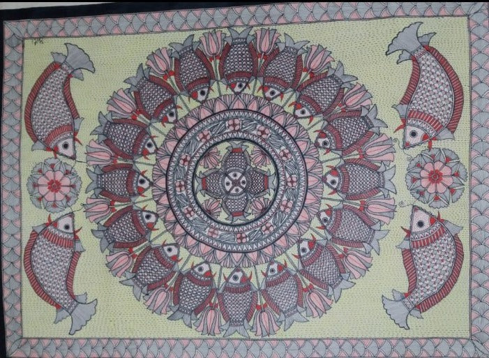 Gliding Wonder:Madhubani Artwork by Priti Karn Thumbnail