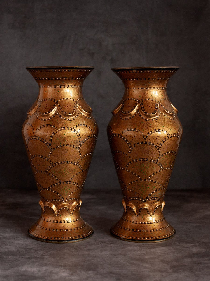 Golden Paper Mache Vase by Riyaz Thumbnail