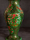 Green Floral Paper Mache Vase by Riyaz