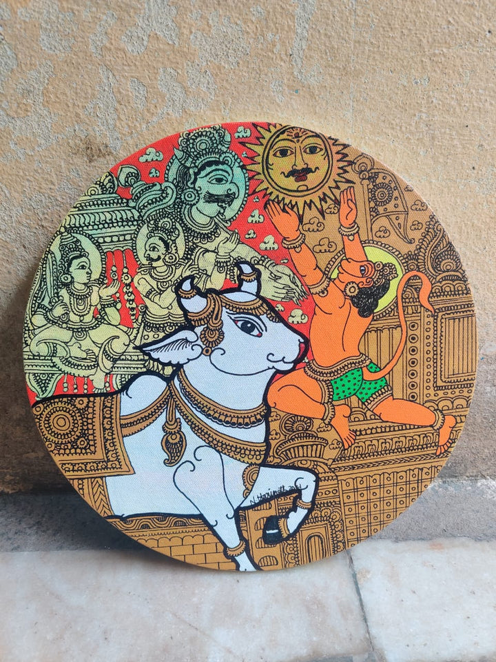 Hanuman: Kalamkari inspired Painting by Harinath.N Thumbnail