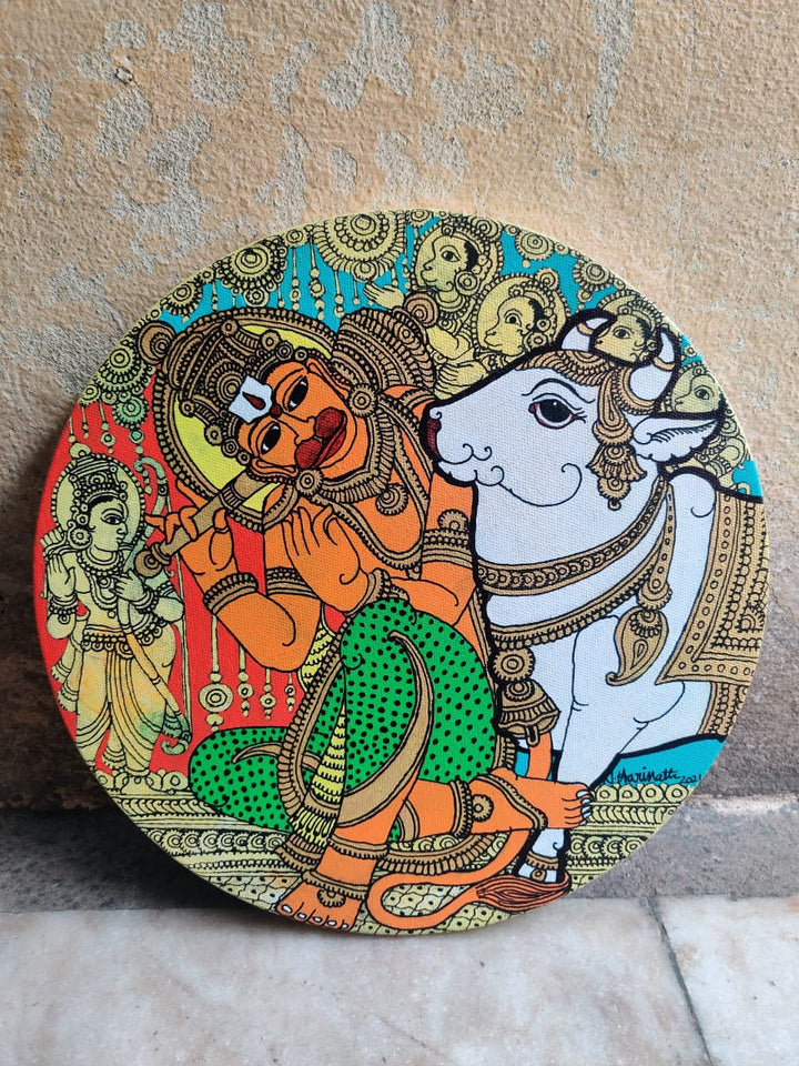 Hanuman: Kalamkari inspired painting by Harinath.N Thumbnail