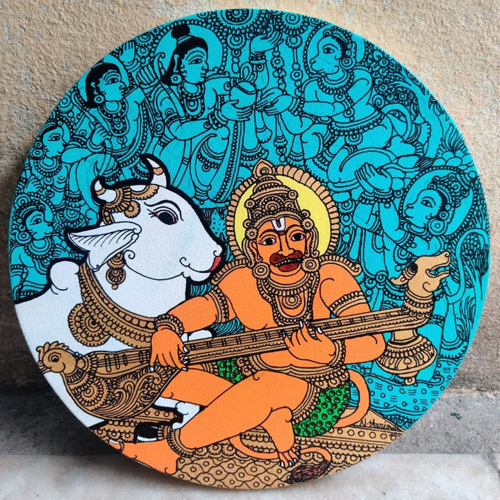 Hanuman: Kalamkari inspired painting by Harinath.N Thumbnail