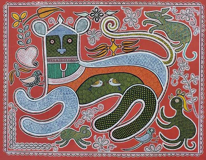 Harmony among the Wild: Mandana Artwork by Vidya Soni Thumbnail