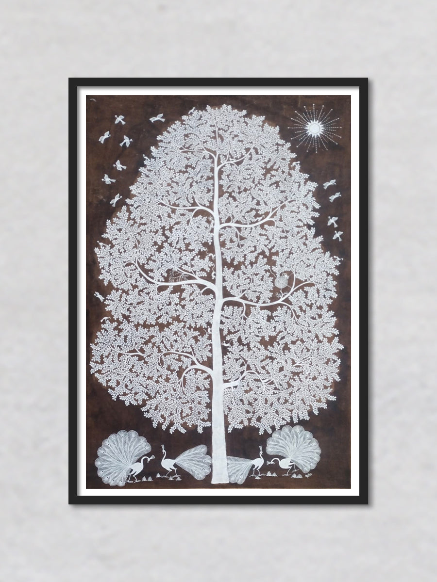 Trees Warli painting by Dilip Rama Bahotha