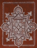 Holi ka mukut (crown) Mandana Painting 