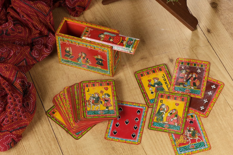 Indo-French Playing Cards: Handpainted by Ganjifa Artists-