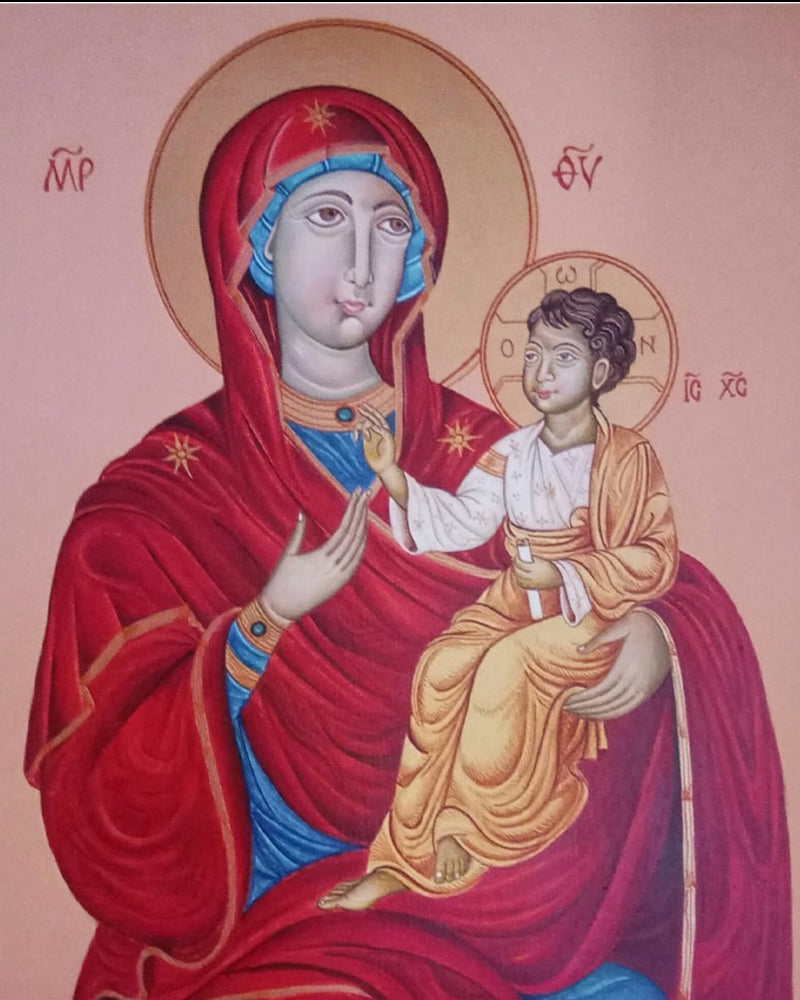 Buy Jesus and Mary, Kerala Mural Painting by Jijulal