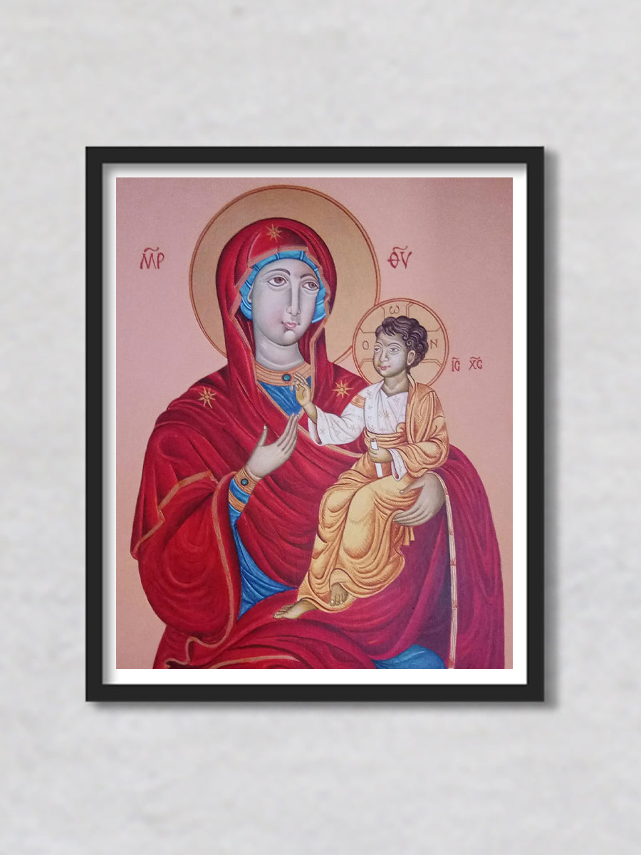 Shop Jesus and Mary, Kerala Mural Painting by Jijulal
