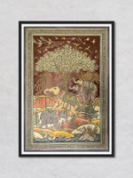 Jungle: Pattachitra painting by Gitanjali Das