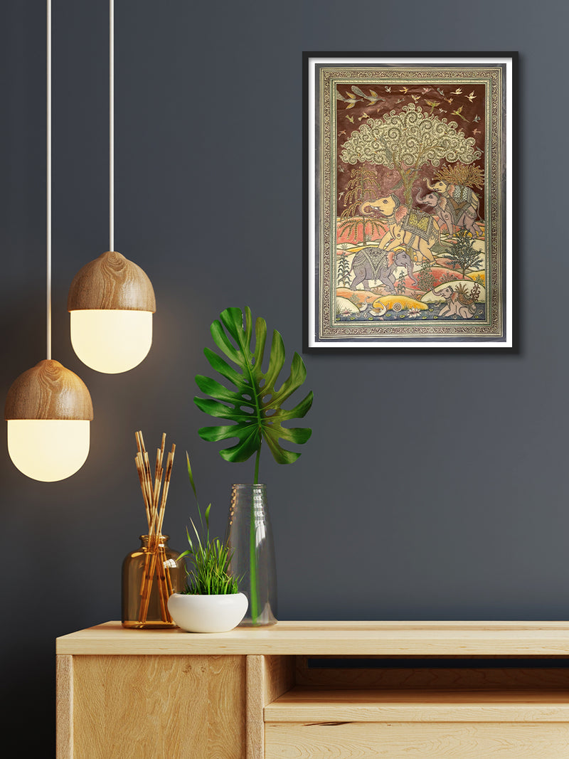 Jungle: Pattachitra painting by Gitanjali Das