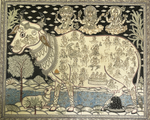 Kamadhenu: Pattachitra painting by Gitanjali Das