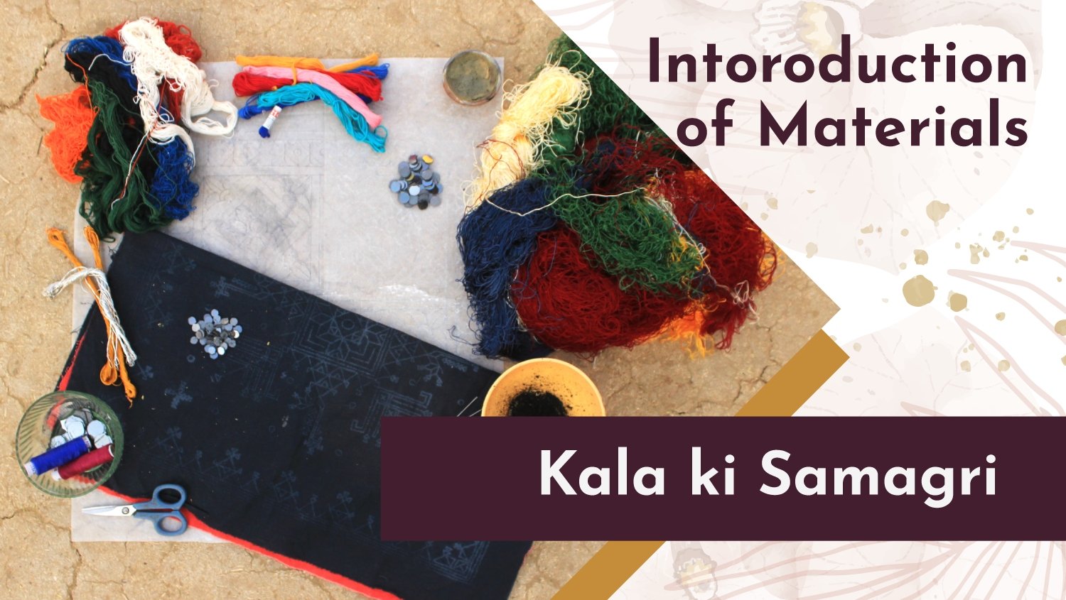 Kashidakari Embroidery Materials