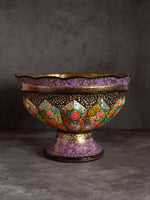 Kashmiri Floral Paper Mache Bowl by Riyaz Khan
