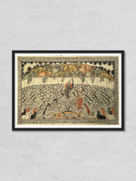 Krishna Girigobardhana: Pattachitra painting by Gitanjali Das