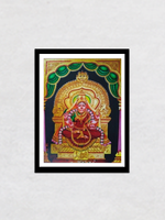 Radiance of Goddess Sringeri Sharada:Mysore Painting by Dr. J Dundaraja