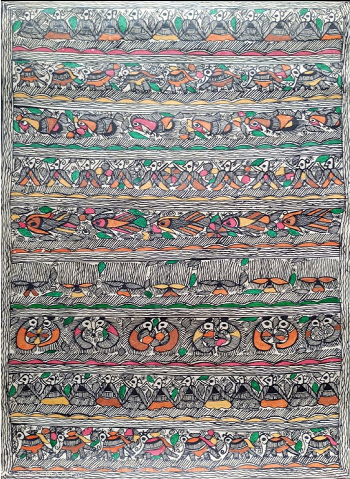 Layers of Existence:Madhubani painting by Priti Karn Thumbnail