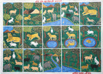 Lion and Rabbit Story: Kavad Painting by Dwarka Prasad