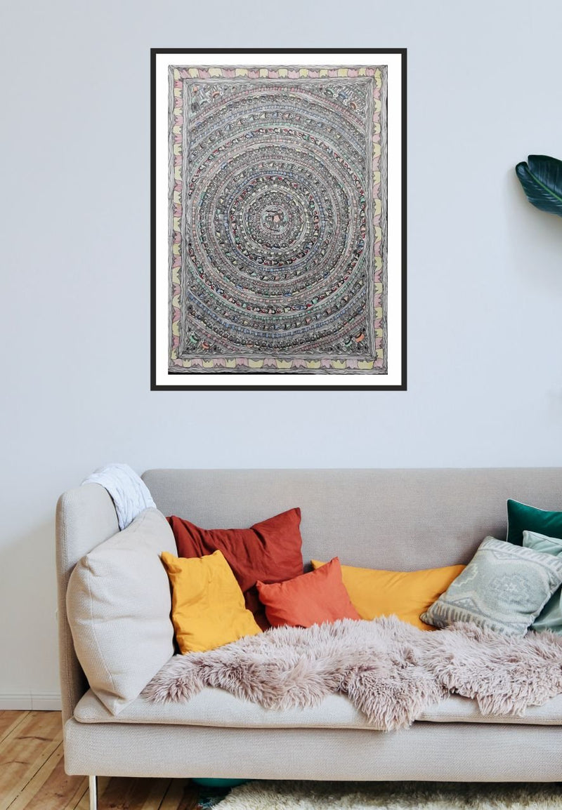 Madhubani painting design 