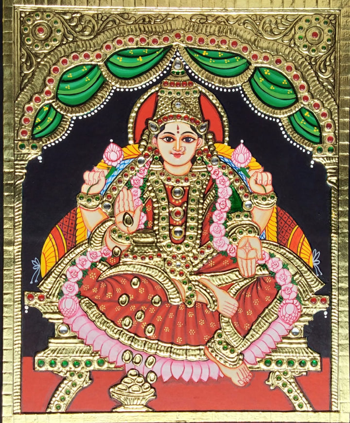Maa Lakshmi Tanjore Painting by Sanjay Tandekar Thumbnail