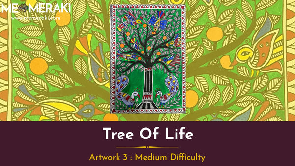 Madhubani Painting Masterclass (On Demand, Pre-Recorded, Self Paced) Lesson Image