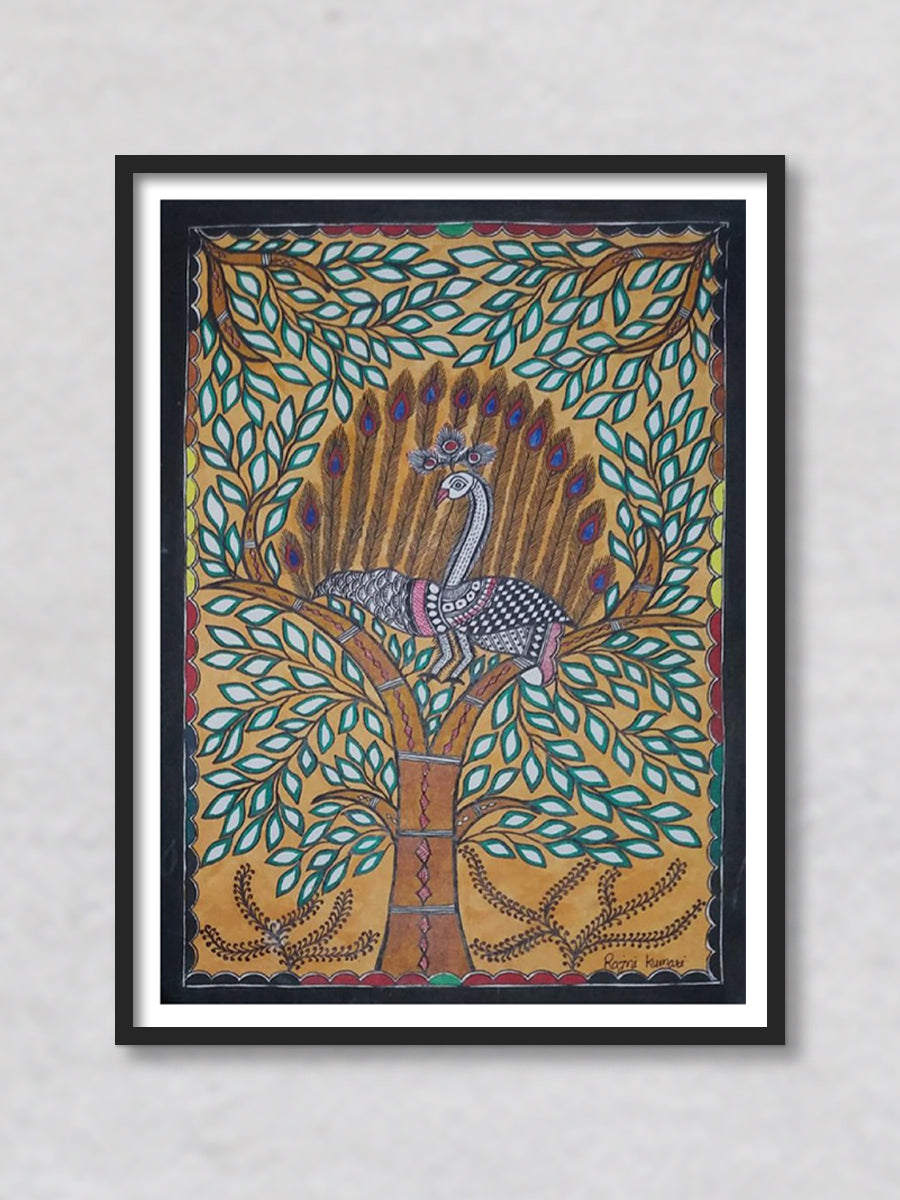 Tree of Life Madhubani Painting by Ambika Devi