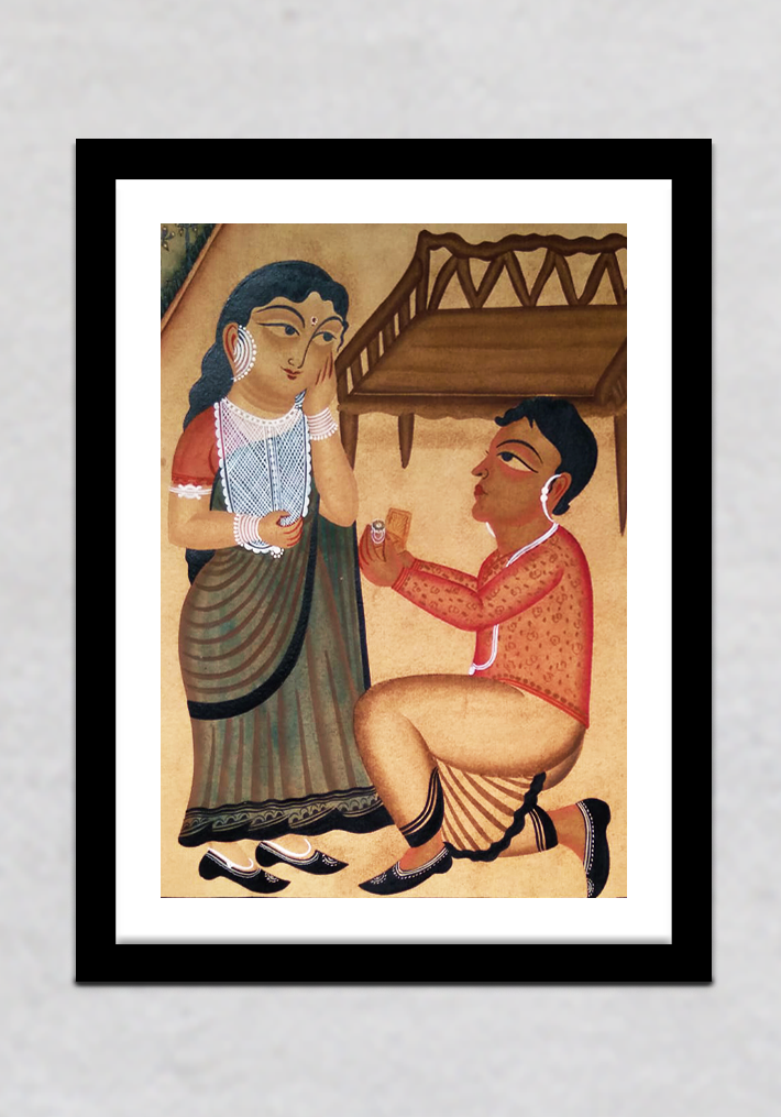 Kalighat Art in Marry me Painting