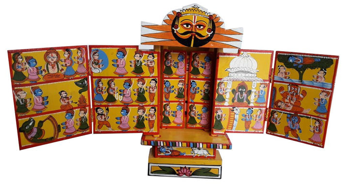 Marwari Kavad by Satyanarayan (8 part Kavad , 10 inch height) Thumbnail
