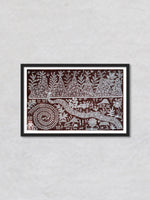 Mountains: Warli Painting by Dilip Rama Bahotha