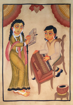 Buy My Music Teacher Kalighat Painting