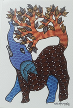 Elephant, Gond Painting by Santosh Uikey