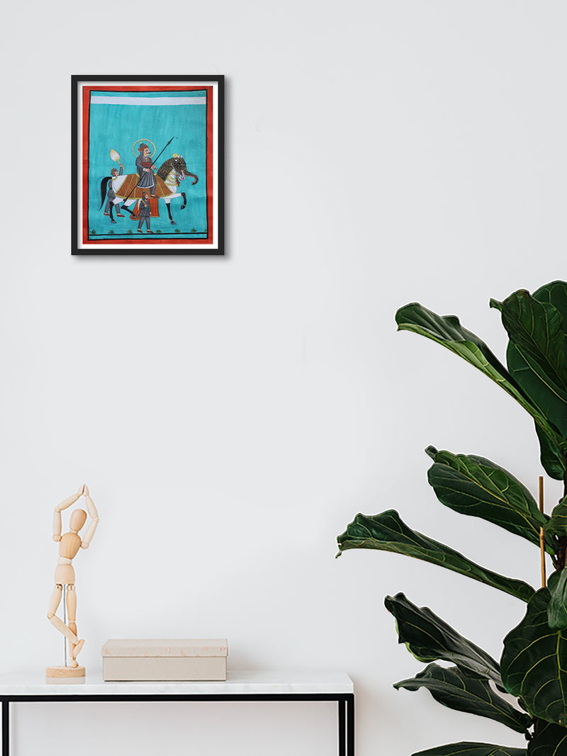 Shop Noble on a Horse Kavad Painting by Dwarka Prasad