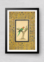A Kaleidoscopic Parrot in Miniature Painting by Mohan Prajapati