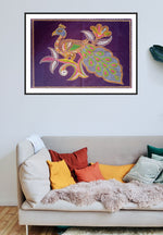 Peacock Rogan Art by Rizwan Khatri-Paintings by Master Artists