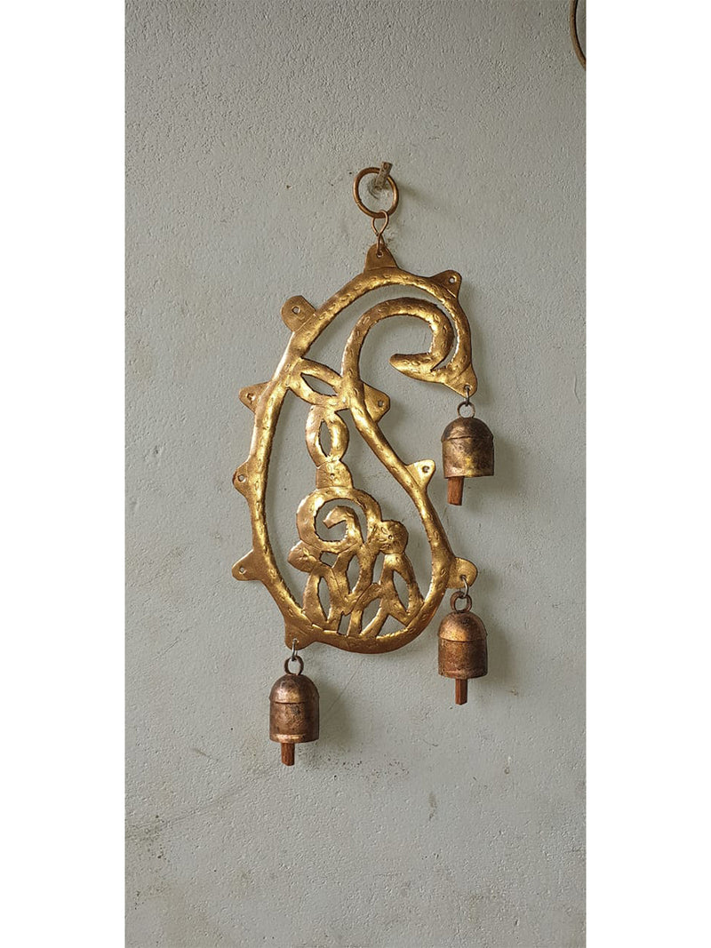 Peacock Wind Chime, Kutch Copper Bells by Salim