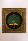 An Iridescent Peacock in Miniature Painting by Mohan Prajapati