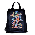 Peacocks Melody Black Backpack