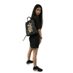 Buy handpainted Peacocks Melody Black Backpack