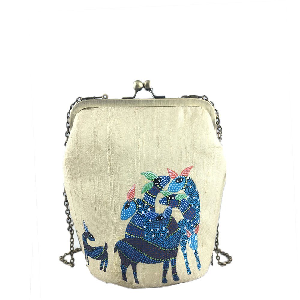 RETURN TO THE ROOT, GOLD SILK CLUTCH-