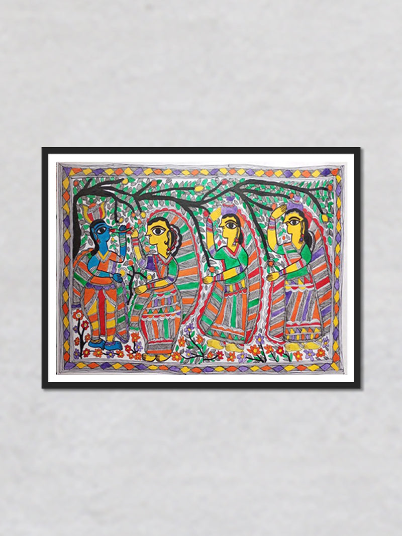 Radiant Devotion: Madhubani Painting by Priti Karn