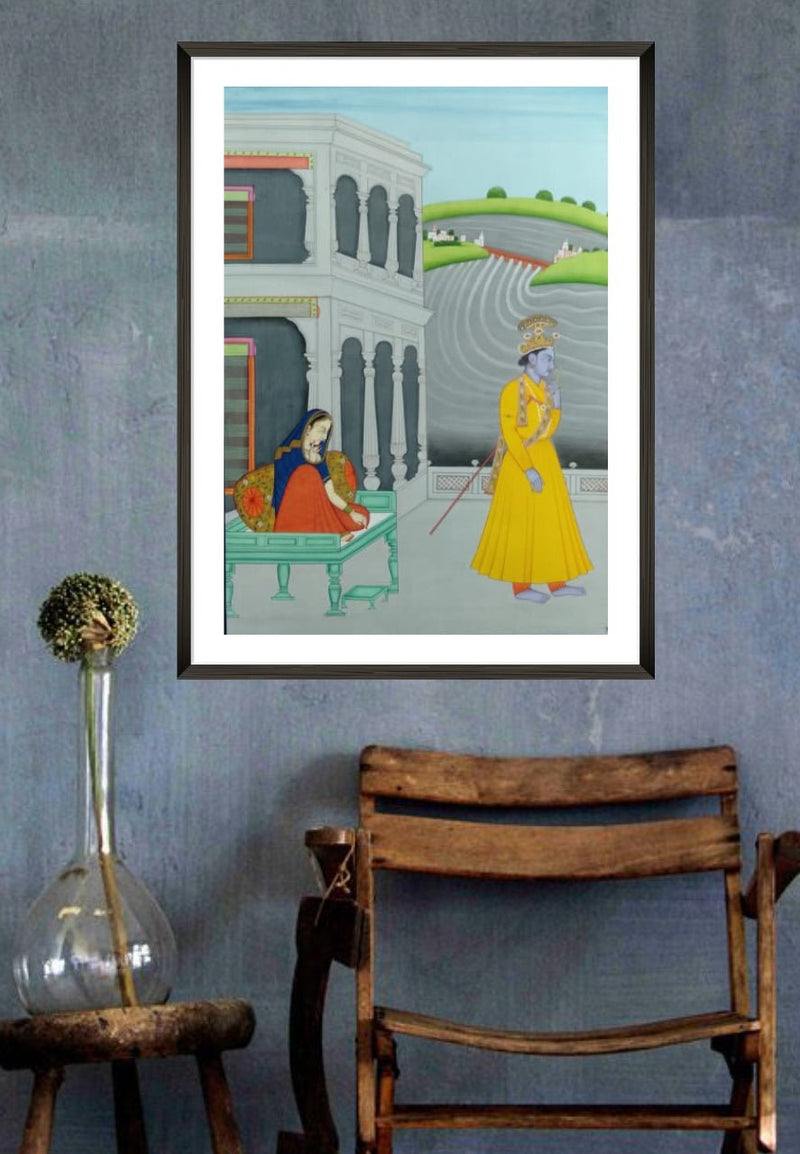 Buy Online Radha Krishna Kangra Painting by Mukesh Kumar Dhiman