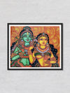 Radha Krishna, Kerala Mural Painting by Adarsh